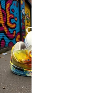 Zapatillas deportivas personalizadas de estilo hip-hop urbano, con suela gruesa, cordones y diseño de grafiti de tendencia americana para caminar. - Product Image 2