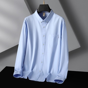 Camicia Oxford da <span class=keywords><strong>Uomo</strong></span> Taglia Europea, 100% Cotone, Manica Lunga, Classica, Taglie Forti, Resistente, Formale da Ufficio - Product Image 3