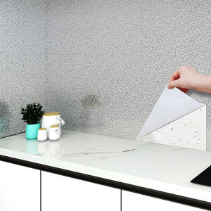 <span class=keywords><strong>Papier</strong></span> <span class=keywords><strong>peint</strong></span> autocollant en aluminium PET métallisé, résistant à l'huile, imperméable, résistant à la chaleur, décoration de cuisine - Product Image 3