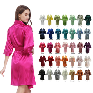 Robes <span class=keywords><strong>de</strong></span> mariée et <span class=keywords><strong>de</strong></span> demoiselles d'honneur en satin <span class=keywords><strong>de</strong></span> soie <span class=keywords><strong>de</strong></span> luxe grande taille pour femmes, peignoirs <span class=keywords><strong>de</strong></span> matin pour mariage et fête nuptiale, vente en gros - Product Image 1