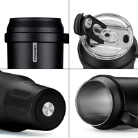 Gobelet de voyage isotherme en acier inoxydable 50 oz avec logo personnalisé, anti-fuite, écologique, pour café et thé, avec poignée