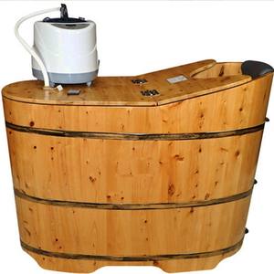 Bañera de hidromasaje tradicional de madera de cedro para baño interior, Sauna portátil con generador de vapor - Product Image 2