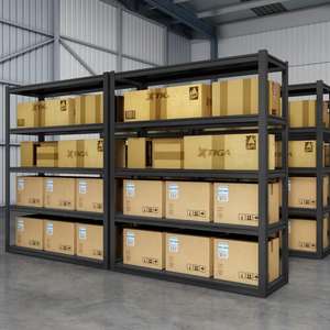 رف تخزين فولاذية متعدد المستويات قابل للتعديل متين سهل التركيب ومحمي من التآكل رف تكديس برشام رف معدني - Product Image 5