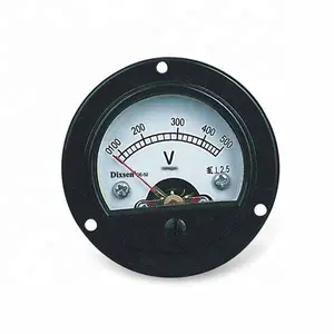 Round Panel Meter DC 500V Analog Voltage Voltmeter 52x52