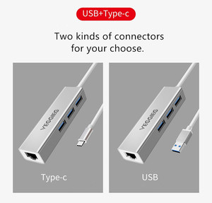 VegGieg Bộ Chuyển Đổi USB C Gigabit Ethernet Bán Chạy Bộ Chia 3 Cổng USB 3.0 HUB USB 3 Cổng 3.0 + 1000M Thẻ Lan RJ45 - Product Image 3