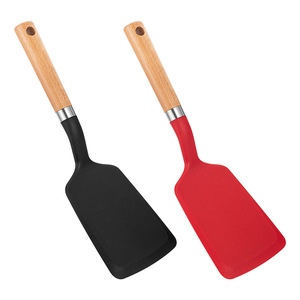 Wafuu Premium <b>Silicone</b> Spatula Wooden Handle High Temperature Resistant Cooking <b>Tool</b> For Steak Fish Pancakes - Product Image 5