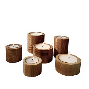 Wooden Rectangle Eco Friendly Durable Heat Resistant <b>Tea</b> <b>Light</b> <b>Holder</b> for Home Decoration Christmas - Product Image 5