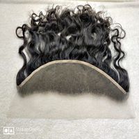 Venta al por mayor de cabello virgen indio Remy con línea de cabello natural transparente HD, ondas naturales, frontales de encaje 13x6, tamaño 12A, cabello crudo de un solo donante.