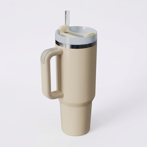 Gobelet isotherme à double paroi en acier inoxydable de 40 oz avec poignée et couvercle, personnalisable par sublimation, en provenance de notre entrepôt américain - Product Image 1