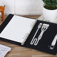 Carnet magnétique A5 en PU avec lampe de recharge, batterie externe 8000 mAh et chargeur sans fil pour cadeaux d'entreprise TRS