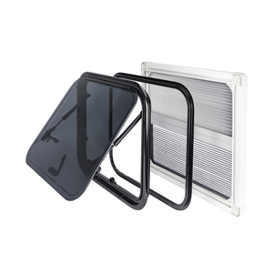 Fenêtre de <span class=keywords><strong>camping</strong></span>-<span class=keywords><strong>car</strong></span> certifiée E-Mark, 800x450mm, double vitrage acrylique avec support à vérin à gaz, cadre noir pour <span class=keywords><strong>camping</strong></span>-<span class=keywords><strong>car</strong></span>/caravane/autocaravane - Product Image 3