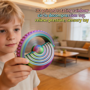 Unmögliche Pyramiden-Durchgangs-Fidget-Spielzeug: 3D-gedrucktes Spiral-Spinning-Regenbogen-Fidget-Spiel zur Stress- und Angstlinderung - Product Image 3