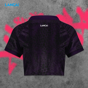 T-shirt Femme Y2K Col V Personnalisé Style Sportif Crop Top Manches Courtes Nouvelle Collection 2026 - Product Image 3