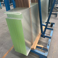 Panel de ducha de vidrio Hong texturizado decorativo 8mm 10mm 12mm vidrio de patrón Moru estriado transparente de hierro bajo