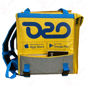 Usine personnalisée 600D bâche jaune étanche courrier refroidisseur thermique <span class=keywords><strong>sac</strong></span> à dos <span class=keywords><strong>sac</strong></span> de livraison de nourriture - Product Image 5