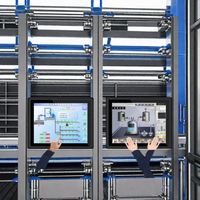 PC AIO industrial HXXK con Win 10 10,4 12,1 15 pulgadas IP65 Panel táctil sin ventilador resistente al agua Procesador de cuatro núcleos Pantalla capacitiva