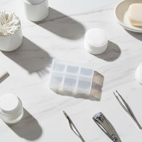 Pilulier en plastique à 6 compartiments Numéro et marque braille Boîte à vitamines Boîte à médicaments quotidienne