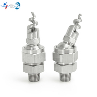 Buse à joint sphérique spirale premium 316L 155 degrés, buse pivotante réglable 1/4 pouce pour le lavage de tours industrielles et la désulfuration
