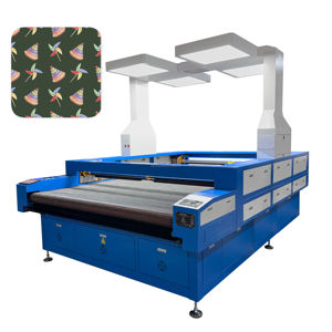 Machine de découpe laser CO2 à double tête 2-en-1 grande surface avec système de caméra panoramique pour le denim, la soie et les tissus synthétiques - Product Image 2