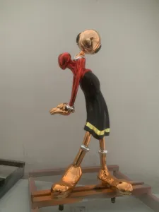 Personalizado famoso Cartoon Art estátua fibra Popeye escultura estátua popeye para casa decoração
