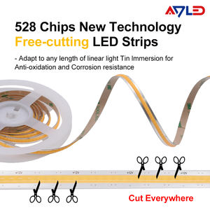 Échantillon gratuit Mini coupe COB LED bande 528LEDs/m toute coupe 8mm DC24V CRI 90 LED ruban lumineux sans soudure - Product Image 2