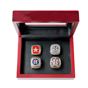 Ensemble de 4 bagues de championnat des Astros de Houston <span class=keywords><strong>2023</strong></span>, bagues de baseball en alliage pour hommes, personnalisées pour les champions - Product Image 2
