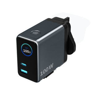 Cargador de Viaje de Pared con IA de 100 W GaN con Pantalla TFT y Cable Retráctil - Product Image 5