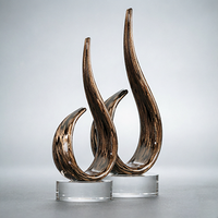 Noble fabricant cristal Art verre ornements flamme feu torche réalisation trophée Logo personnalisé cadeau d'affaires artisanat