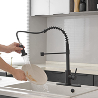 Robinet de cuisine de luxe pour évier, à montage sur plan, avec douchette extractible et flexible, fabriqué en Chine