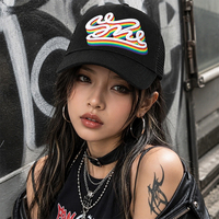 Gorra Trucker de Malla Rosa Marrón al por Mayor con Logotipo Bordado en 3D y Hebilla Metálica, Estilo Urbano para Mujer, Verano, Exterior, Snapback