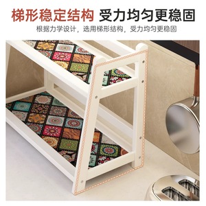 Double Layer Desktop Shelf 2 Tier <b>Storage</b> Rack Rectangular Office Organizer For Household Sundries <b>Tabletop</b> Bookshelf - Product Image 4