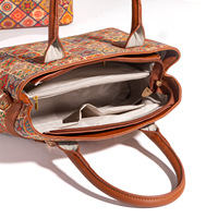 Tas Selempang Wanita Muli Mwai Retro Motif Kulit Kayu, Model Kotak, Fashionable, Serbaguna, Personal, Resleting, Bahan Poliester, Mewah Ringan
