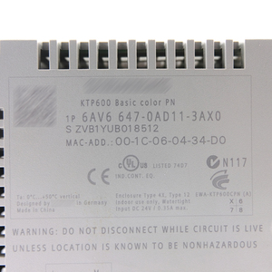 หน้าจอสัมผัส/ปุ่มกด SIMATIC HMI KTP600 รุ่นใหม่แท้ 6AV6647-0AD11-3AX0  6AV66470AD113AX0 - Product Image 2