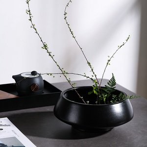 Creativo di grandi dimensioni in ceramica bianca fiore Kenzan vaso rustico da tavolo decorazione per la casa contenitore piccolo vaso per soggiorno - Product Image 3