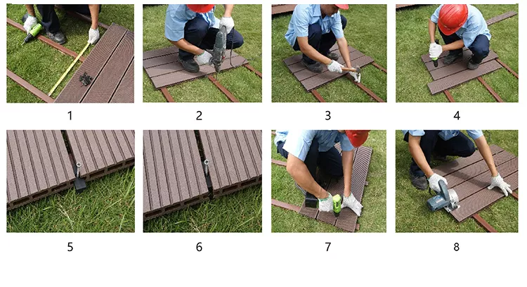 Plastic Crack Resistant WPC Decking WPC Terrace Board 140x25x2900
