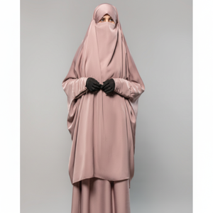 Meilleur prix Simple solide modeste Maxi robe métal fermeture éclair manches en gros femmes musulmanes Hijab Abaya 100% Polyester Source fiable - Product Image 1