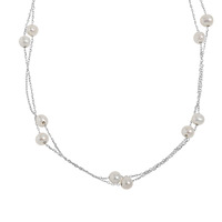 Collier ras du cou personnalisable à double chaîne en argent sterling 925 avec perles d'eau douce, livraison directe de bijoux pour femmes, collier à breloques