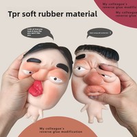 Quetschspielzeuge: Beliebte, stressresistente, druckentlastende Figuren aus weichem Gummi/PVC – ideal für irriterierende Kollegen mit großem Kopf und voller Lippenmaske
