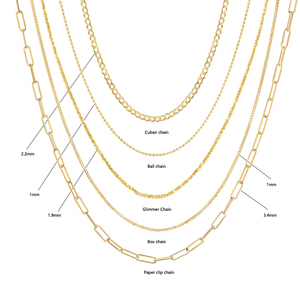 Collar de <span class=keywords><strong>Cadena</strong></span> Personalizado MaiYi, Cadenas de Oro Real de 14K, Collar de <span class=keywords><strong>Cadena</strong></span> Cubana con Cuentas - Product Image 6