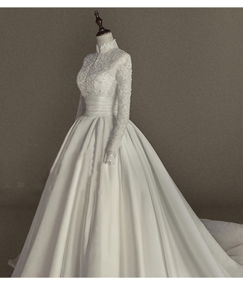 bridal gown high neck