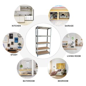 Estantería Galvanizada de Servicio Mediano para Almacenamiento, 5 Niveles (175 kg por Estante), Capacidad para Taller, Cobertizo u Oficina - Product Image 3