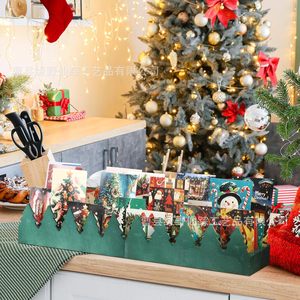 <b>Christmas</b> <b>Tree</b> Card Display Stand Wooden Photo <b>Storage</b> <b>Box</b> Desktop Organizer 20 Cm X 20 Cm Multi Layer <b>Storage</b> Rack - Product Image 1