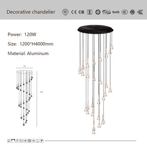 High Ceiling Pendant Lights Villa Modern Custom Design Decorate Wedding Led Lighting Staircase Crystal Ceiling Light <strong>Chandelier</strong> - Product Image 3