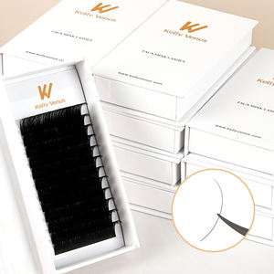 Kv मैट ब्लैक फाक्स मिंक लैश थोक कैशबैक एक्सटेंशन व्यक्तिगत पलक विस्तार आपूर्ति - Product Image 6