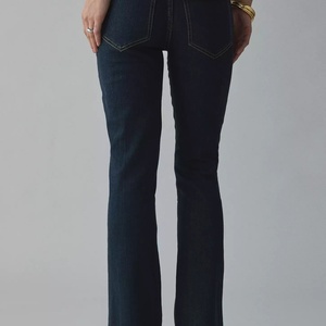 กางเกงยีนส์ทรงขาบานเอวสูงสำหรับผู้หญิง ทรงเข้ารูป ผ้ายีนส์ยืด สไตล์ลำลอง - Product Image 4