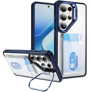 เคสโทรศัพท์แบบกระเป๋าสตางค์มีช่องเสียบบัตรสำหรับ Samsung Galaxy S26Ultra S25Edge S24 <span class=keywords><strong>S22FE</strong></span> S23Plus เคสฝาหลัง PC แบบใสกันกระแทก - Product Image 1