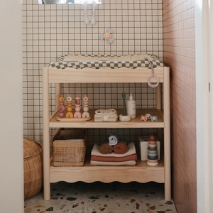 <span class=keywords><strong>Fasciatoio</strong></span> in Legno con 2 Ripiani, Moderno Tavolo Cambio Pannolini per Neonati - Product Image 3