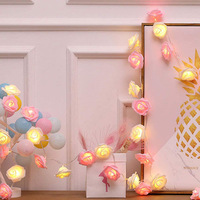 Vente en gros de guirlandes lumineuses 1m 10 blanc chaud guirlandes lumineuses de vacances nouvelle pile AA Rose circuits d'éclairage IP44 décorations de Noël
