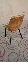 Chaises vintage de salle à manger de style italien en tissu cuir de luxe moderne noir et velours pour cuisine restaurant et hôtel