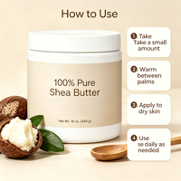 Beurre de karité pur biologique non raffiné brut d'Afrique du Ghana pour soins corporels, marque privée
